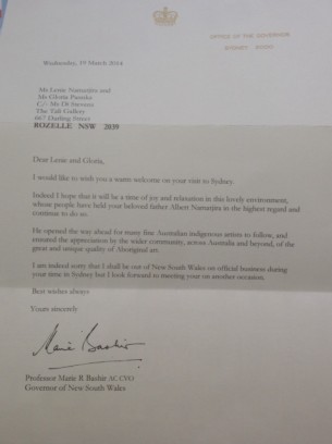 Marie Bashir's Letter