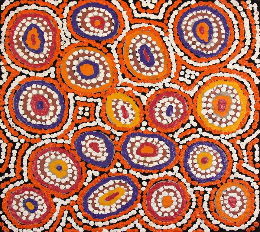 Aboriginal Art 30x30s ready to hang on the wall