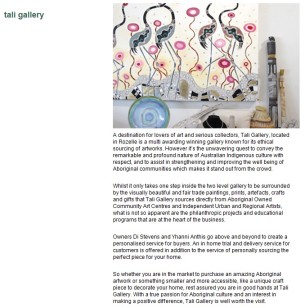 Belle Property 'Store of the Month' Tali Gallery