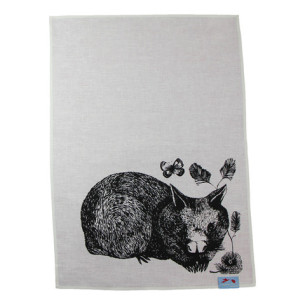 Wombat tea towel at Tali Gallery