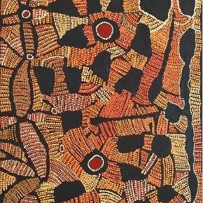 Streets of Papunya at UNSW Gallery - Papunya Tjupi Aboriginal Paintings at Tali Gallery